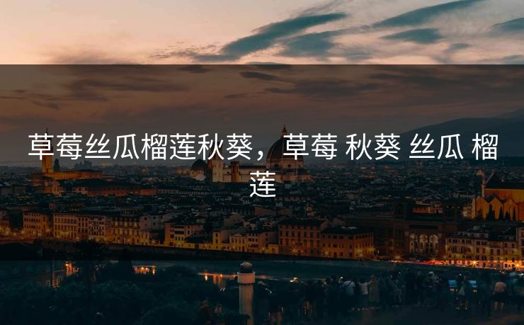 草莓丝瓜榴莲秋葵，草莓 秋葵 丝瓜 榴莲